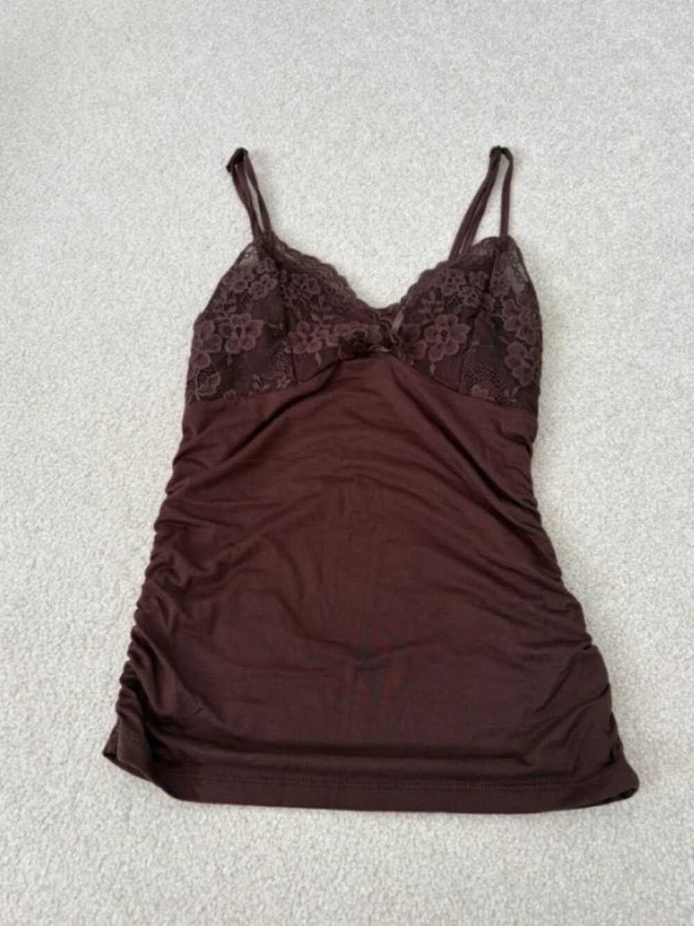 Brown lace top